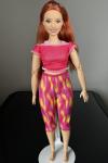 Mattel - Barbie - Made to Move - Yoga - Curvy (Orange Pants) - Doll